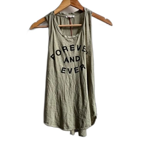 Anthropologie Tops - Anthropologie Sundry Womens Green "Forever and ever" Tank Top Size Small